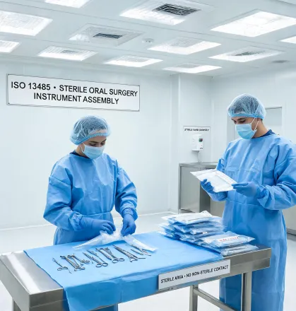 Cleanroom assembly station